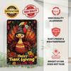Vintage Turkey Thanksgiving Metal Wall Art Kitchen Decor Tin Sign