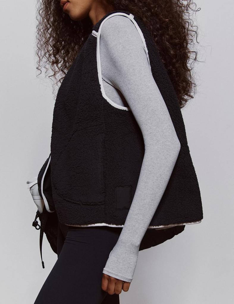Ladies' Loose Comfortable Casual And Fashionable V-neck Sleeveless Solid Color Plush Vest