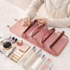 Foldable Detachable Makeup Pouches 4 In1 Portable Travel Cosmetic Bag Transparent Mesh Toiletry Kits Makeup Brush Storage