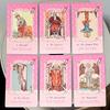 Pink Waite Tarot, The Dreamy Pink Collage Tarot Deck, 78  Aesthetic Kawaii Tarot Cards with Meanings, Double-embossed 12*7cm