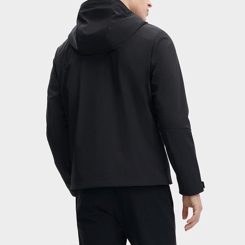 Fila Solid Color Hooded Woven Jacket Men Jackets Black F11M342702F-BK