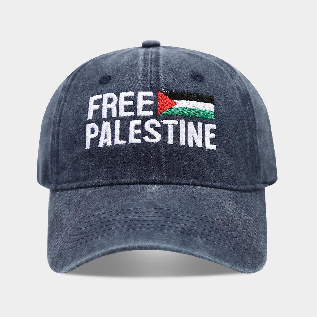 Free Palestine Embroidered Vintage Baseball Cap Casual Sports Sun Hat Tide