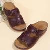 2025Women Wedge Sandals Premium Orthopedic Open Toe Sandals Vintage Anti-Slip Leather Casual Female Platform Retro Shoes