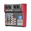 SL 4 Compact Size 4 Channel Mixing Console Mixer 2 band EQ Built in 48V Phantom Power Supports BT Connection USB MP3