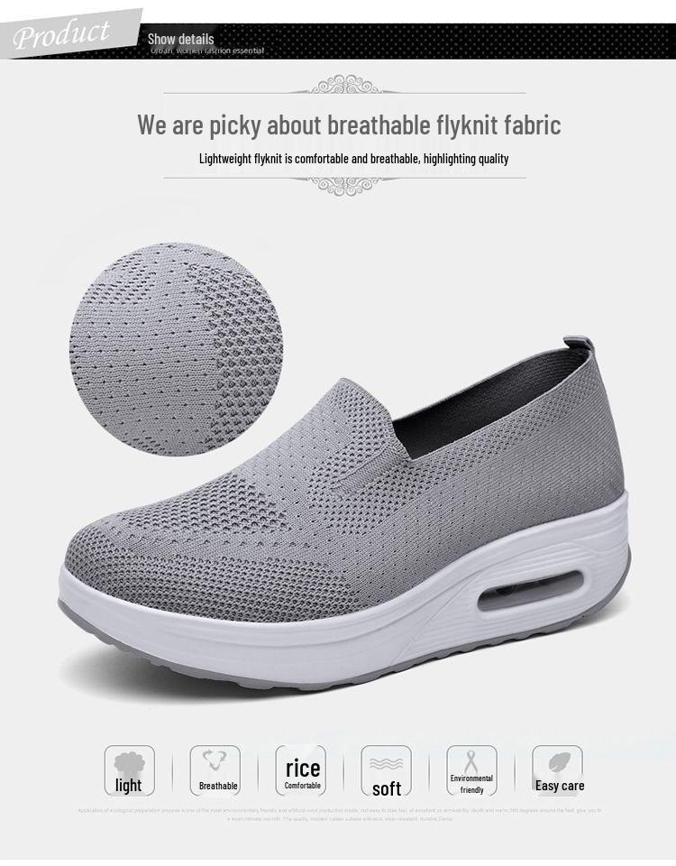 Women's Versatile Rocking Shoes - Fashionable Flat Bottom for Casual, Outdoor & Travel