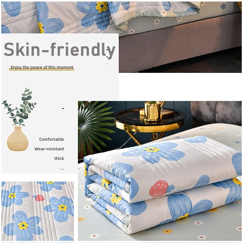 Sommer-Kühldecke, kühlende Faser, atmungsaktiv, weich, kühlende Steppdecke, maschinenwaschbar, Klimaanlagen-Steppdecke