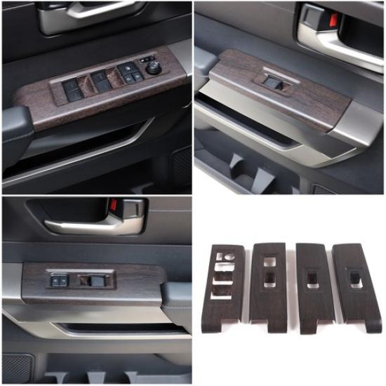 Oak Grain ABS Window Lift Button Trim Frame For Toyota Tundra -24