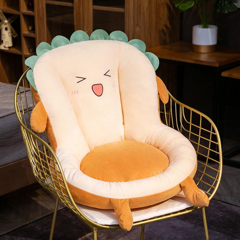 Cartoon Plush Seat Cushion - Backrest & Student Tatami Mat for Kids (Autumn/Winter)