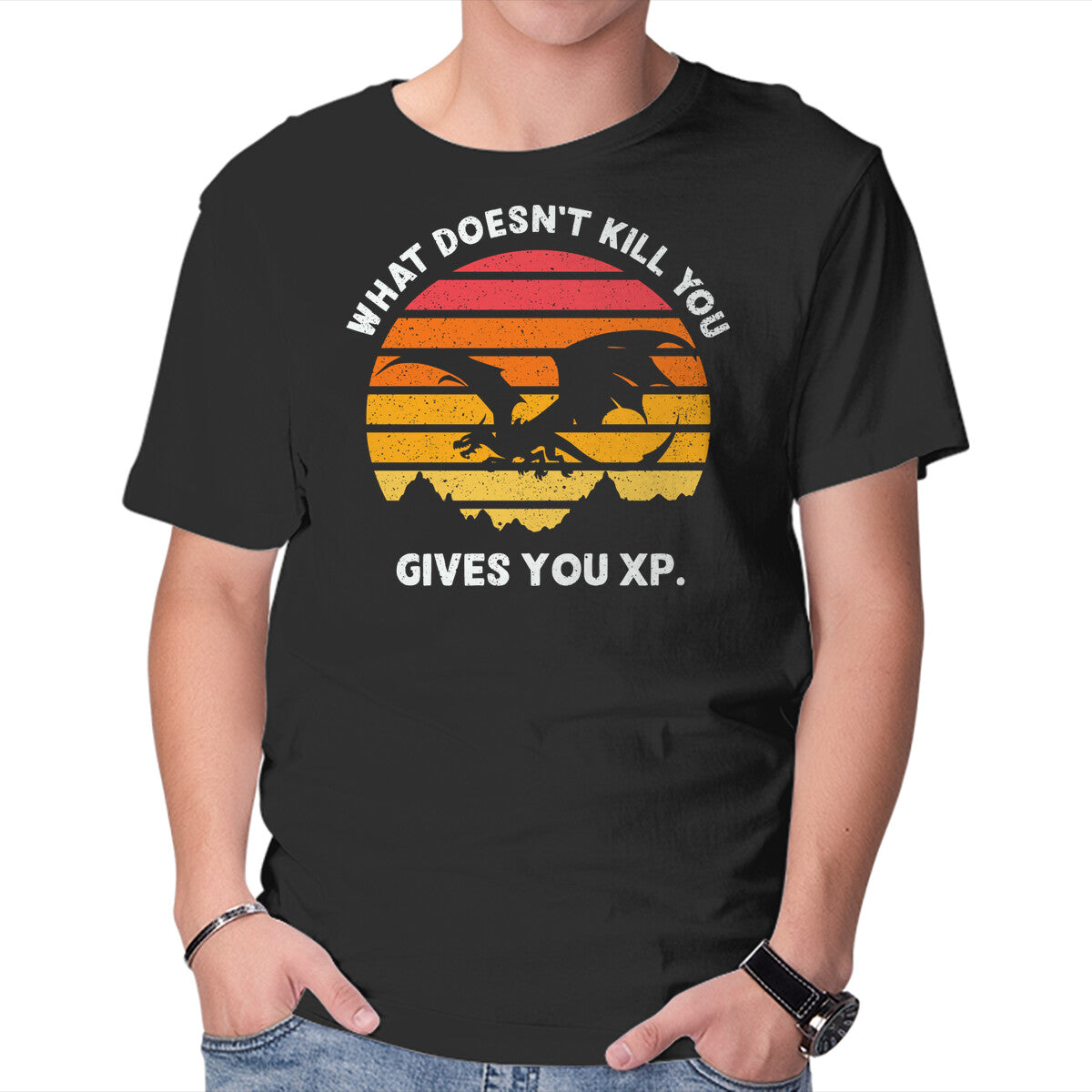 Unisex Crew Neck T-Shirt Gives You XP Graphic Short Sleeve Casual Tee XL