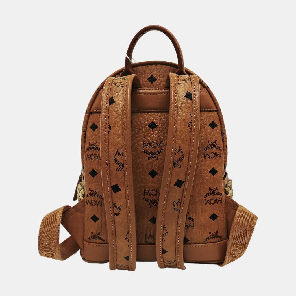 [Gebraucht] Klassischer doppelseitiger Mini-Rucksack aus beschichtetem Canvas mit monogramm-Print und Nieten - Gut #IHVFQE