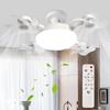 2 In 1 Hanging Fan with LED Light 3 Gears Electric Cordless Fan E27 Silent Ceiling Drone Fan for Dining Room Bedroom Living Room