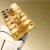New Model Golden Heart Simplicity High-end Electroplating Glass PhoneCase for Samsung Galaxy S26 S25 S24 S23 S22 FE,Ultra,Plus