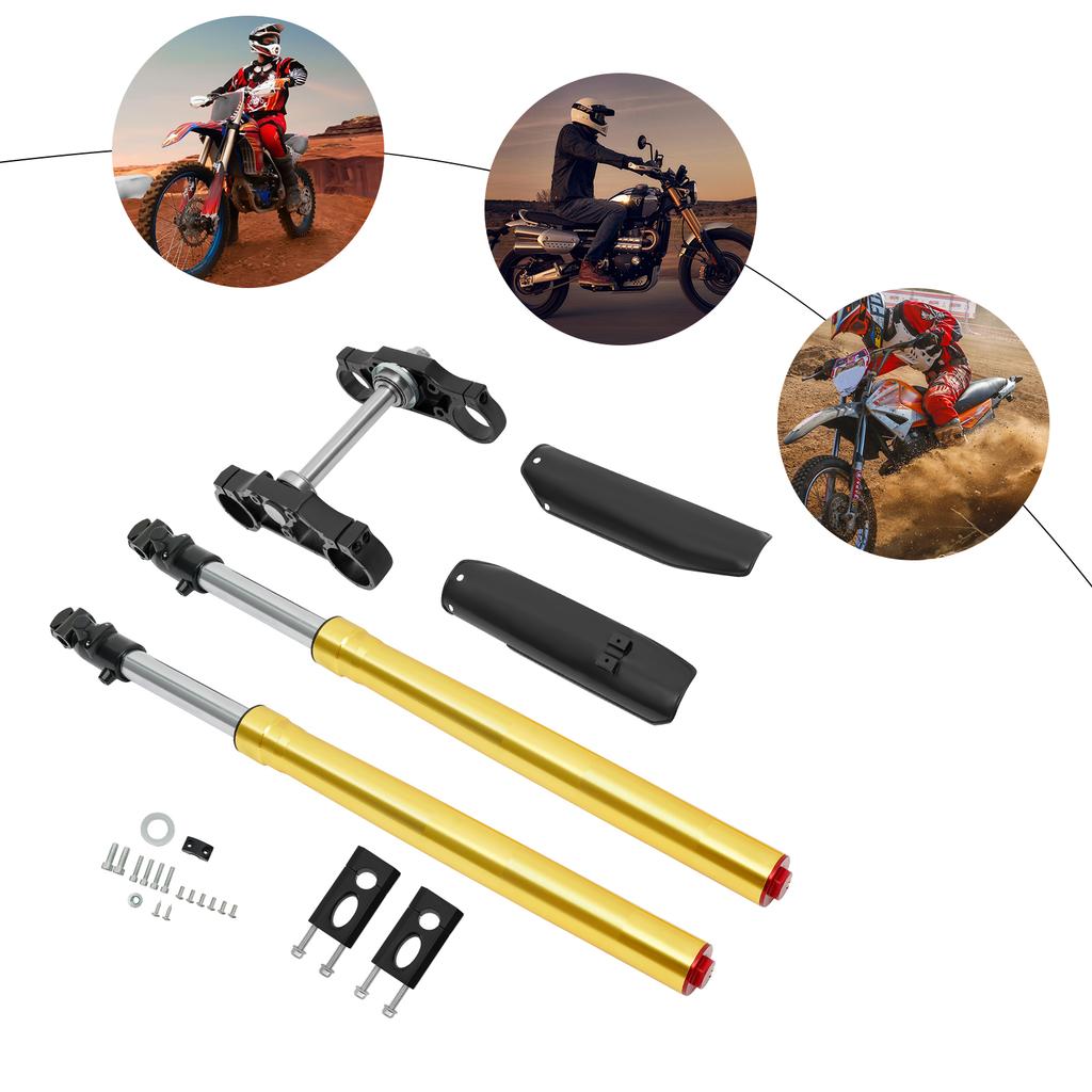 29 Inch Front Fork Suspension for 110cc 125cc Pit Dirt Bike, 45/48mm Triple Tree Clamp Shock Absorber Set