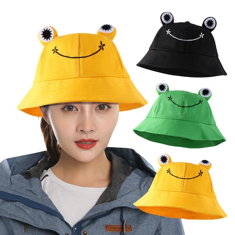 Frog Hat for Spring and Summer, Foldable Wide Brimmed Sun Hat for Men and Women, Frog Big Ear Sun Hat