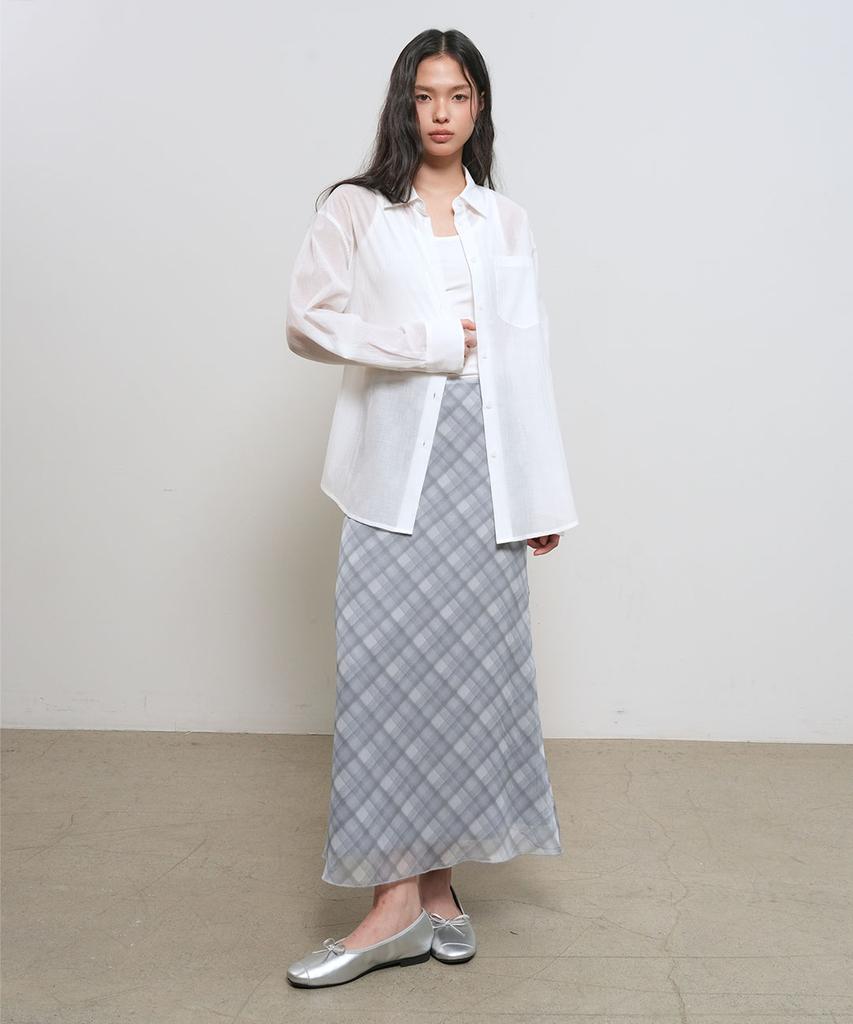 GENERALIDEA Summer Wrinkle Sheer Shirt [White] / Wbe2L03531