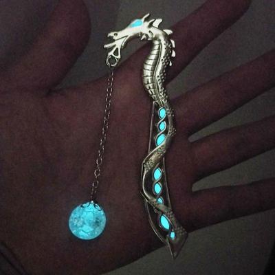 GLOWING Dragon Bookmarks Luminous Beads GLOW In The DARK Fashion Classics Petals