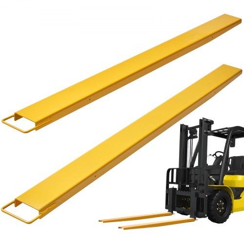 VEVOR Pallet Fork Extensions, 84" Length 5.5" Width, Heavy Duty Carbon Steel Fork Extensions for Forklifts, 1 Pair Forklift Extensions
