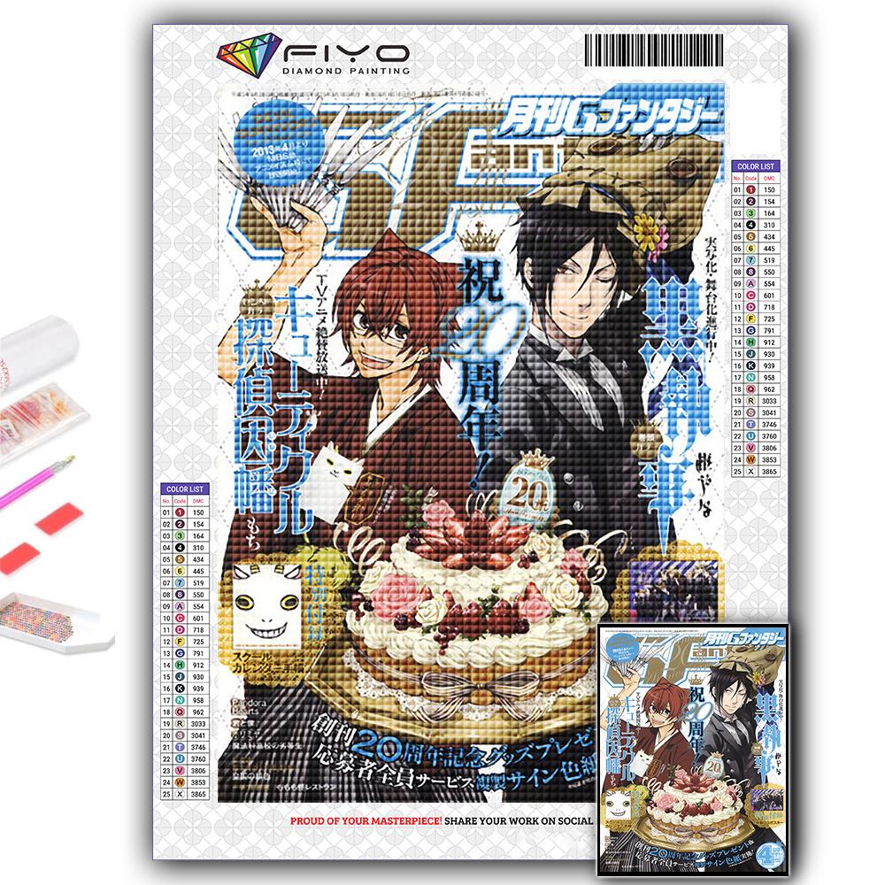 5D Diy Diamond Painting Anime Black Butler Cross Stitch Full Diamond Embroidery Mosaic