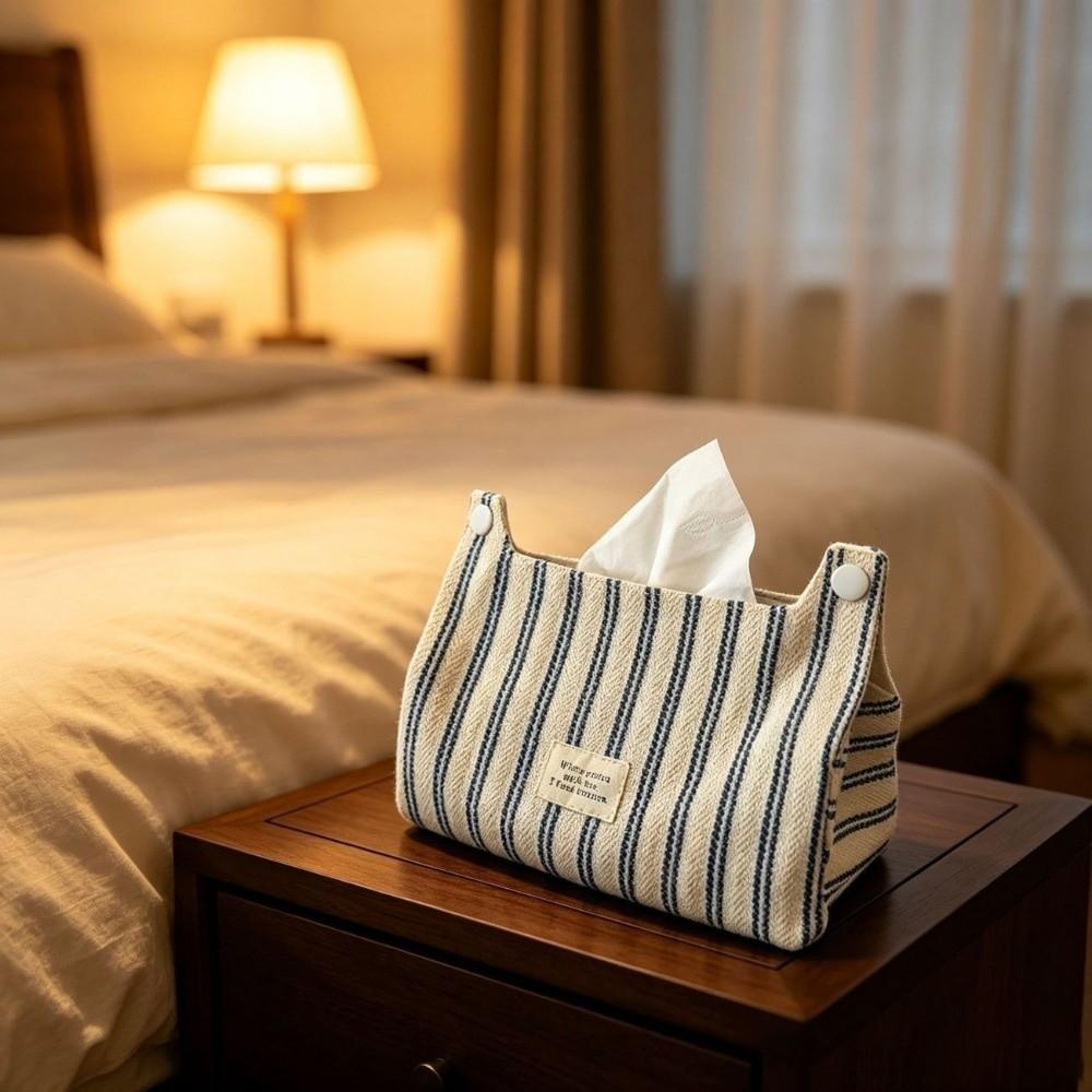 Fabric Tissue Box Easy Refill Facial Towel Bag Versatile Home Decor Facial Tissue Bag Living Room