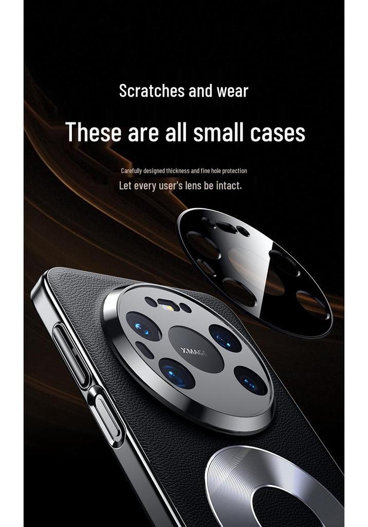 Magnetic Leather Ring Case for Huawei Mate80 Pro Max