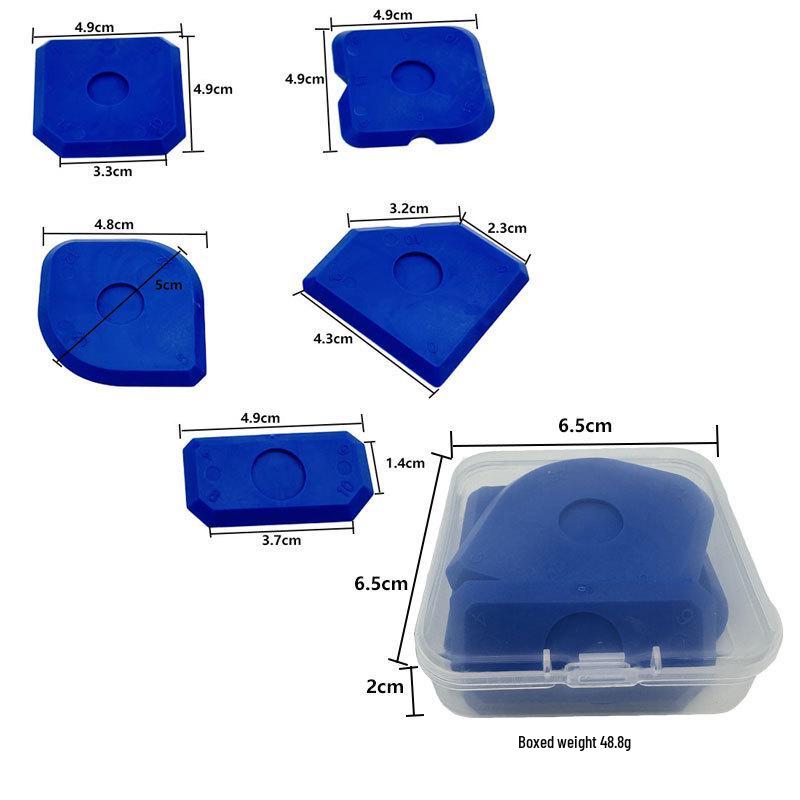 5-Piece Silicone Caulk and Grout Tool Set for Kitchen, Bathroom, Floors, and Windows