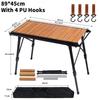 Outdoor IGT Table Adjustable Height Folding Roll Table Gas Stove Barbecue Grill Kit BBQ Picnic Table Camping Equipment