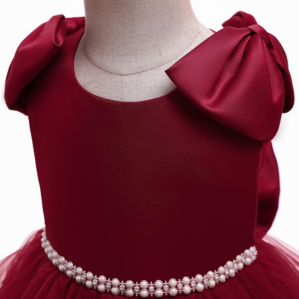 European & American Girls' Princess Mesh Dress for Piano Performances & Birthdays