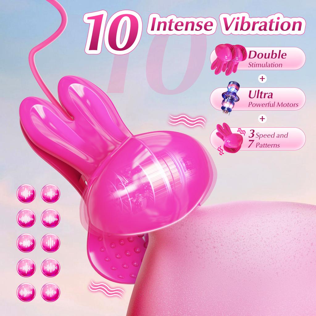 Neck-Hanging Nipple Toys Vibrating Nipple Clamps with APP Remote Control, BDSM Toys Vibrator Adult Sex Toys & Games, Female Couples Sex Toys for Her