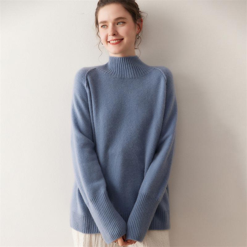Lekasha Women's Cashmere Raglan Sleeve Sweater: New Fashion Knitwear Base Layer