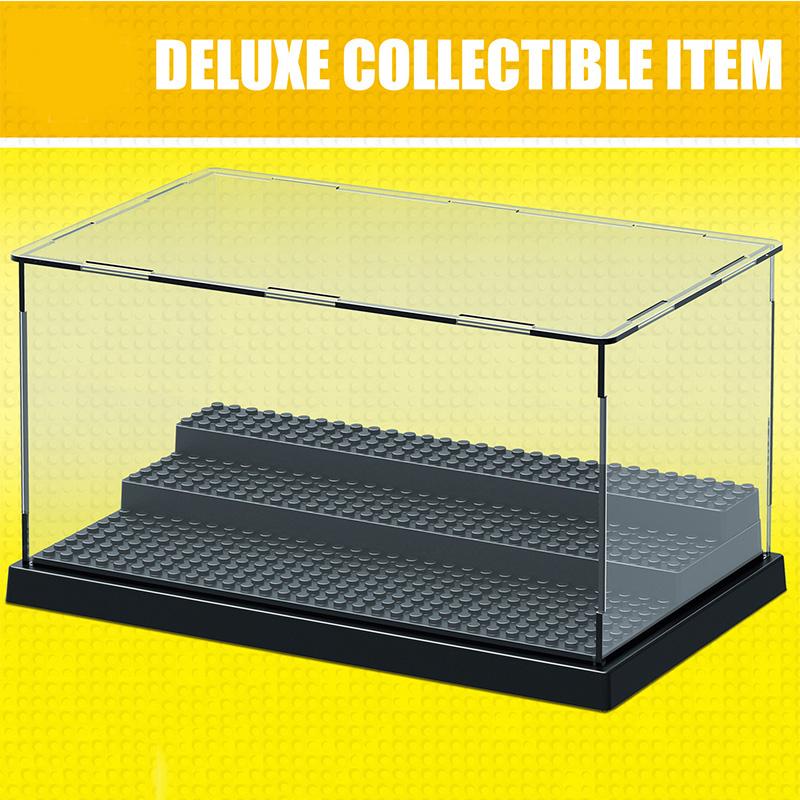 Acrylic Display Case for Minifigure Dustproof Building Block Show Case 3 Tiers Storage Box Organizer for Figures