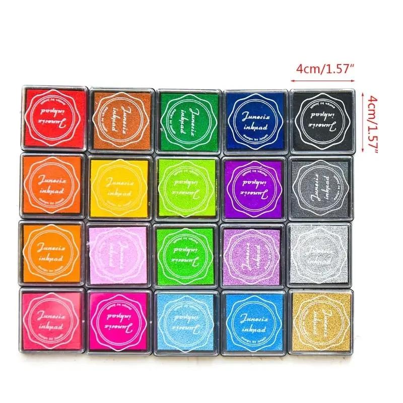 

20pcs Multi-colored Giant Ink Pads Stamp Pads Inkpad Handmade DIY Craft For DIY Craft Scrapbooking Finger Paint Ink Pad Set