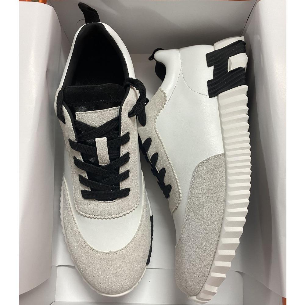Versión de Piel de Vaca~ H Combinación de Colores Zapatos Blancos Versión de Cuero para Mujer Cabeza Redonda Con Cordones Suela Plana Casual Zapatos de Tabla para Pareja