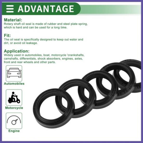 Wellendichtring Dichtring Rotationswellendichtung NBR Gummi 17x22x3.5mm Schwarz 5 Stück