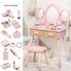 Princess Vanity Table Play Set: Children's Dressing Table and Makeup Toy
