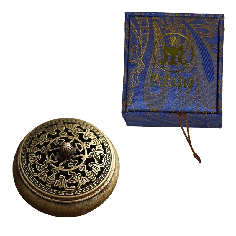 Vintage Metal Mini Incense Burner Pot Stick Holder Decor Ornament Ash for Yoga Living Room Ornament Home Desktop Decoration Gift