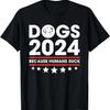 Dogs 2024 Because Humans Suck Funny Election T-Shirt