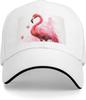 Flamingo Aquarell Druck Baseballkappe Polyester Verstellbar Lässig Golf Papa Hut für Unisex