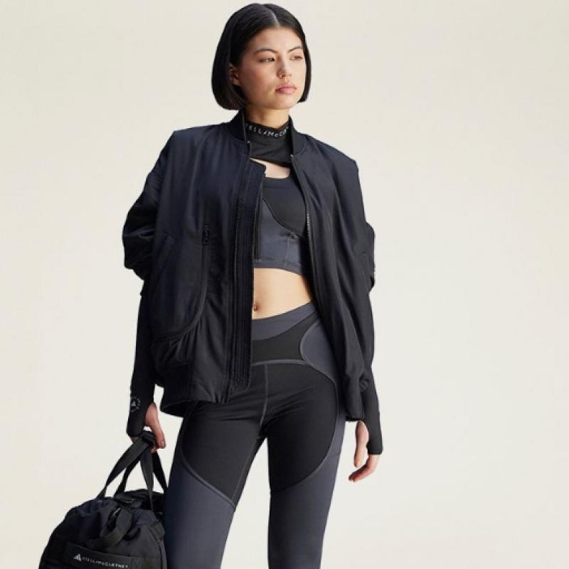 Adidas Stella Truenature Gewebte Bomberjacke   Schwarz Jf8466