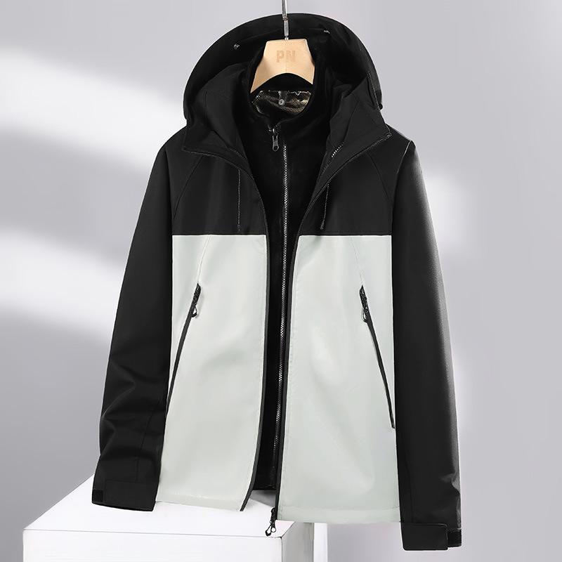 Men's New Autumn and Winter Three-in-one Couples with The Same Jacket Outdoor Windproof Waterproof Warm Jacket Men's Coat.