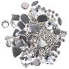 130 PCS Glass Rhinestones Sew On Rhinestones Flatback Crystal Clear Rhinestones for Crafts Mixed Shapes Silver Claw