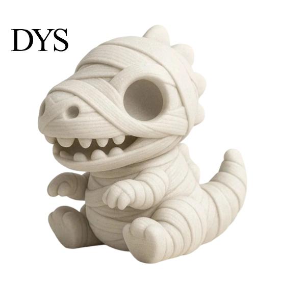 Holiday Gift for Friends Miniature Mummy Animal Figurine, 3D Printed Pig Chicken Dino Duck Small Plastic Figures Cat Statue, Spooky Cute Desk