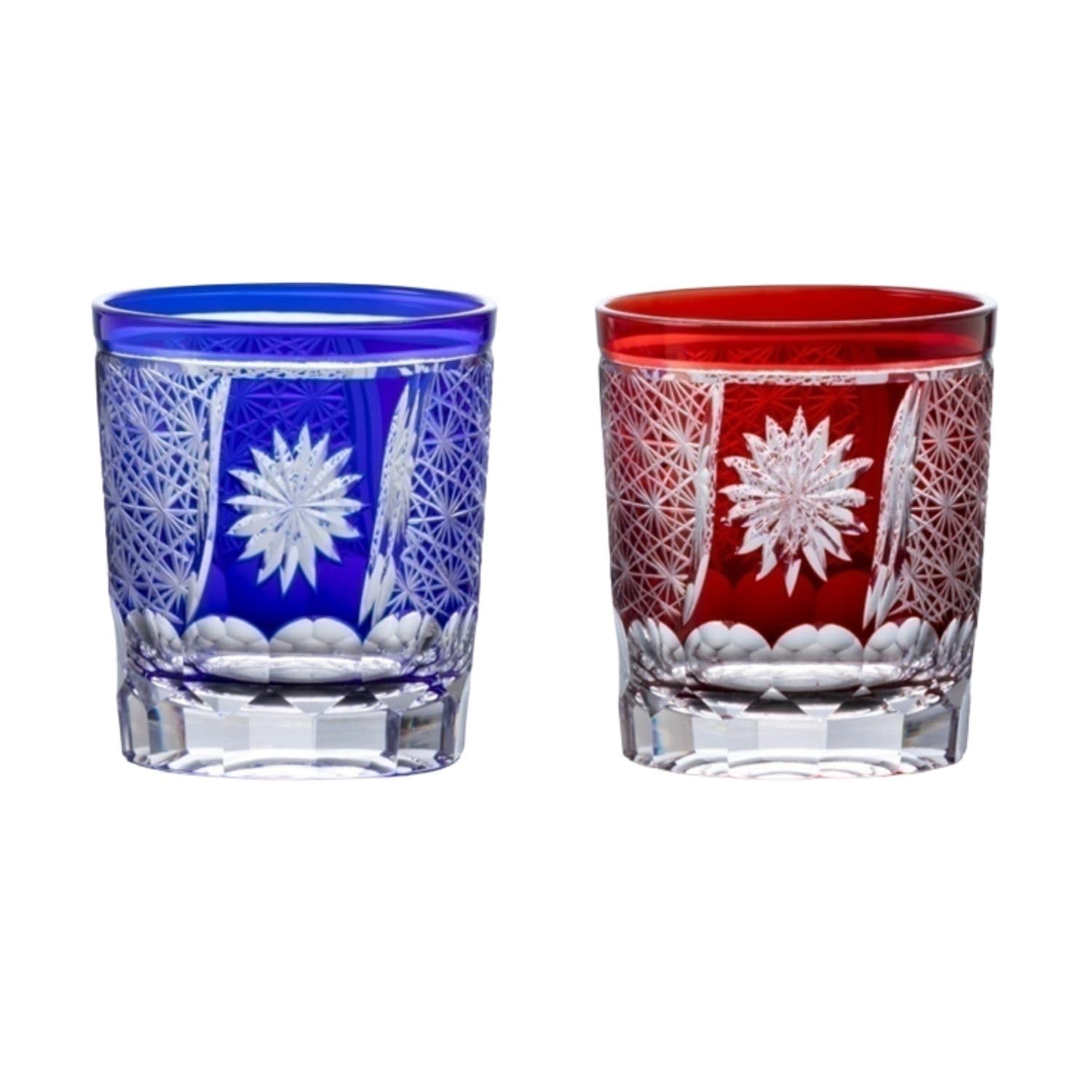 

TOFUKU Trading Creative Cut Master Premium x Glass, Finish, Glasswork, Viscont, Pair, Blue/Red, 90 H78mm, 240cc, TK-834