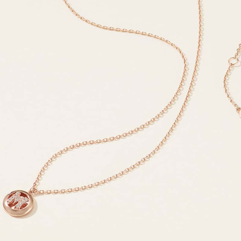 METROCITY JEWELRY M Basic Sterling Silber Rose Halskette A231SN9111RPA