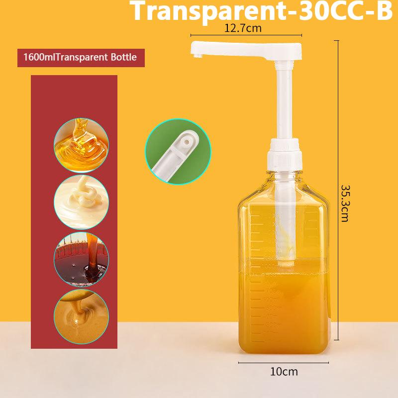 

10/15/20/30 куб. см. Диспенсер для жидкости со шкалой, бутылка для кофейного сиропа с гидравлическим насосом, насадка для кухонной банки для меда, контейнер