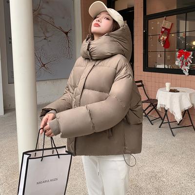 2025 New Cotton-padded Women's Winter Short Hooded Padded Coat Loose Casual Puffer Jacket Thickened Cotton-Padded Outerwear