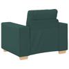 3 Piece Sofa Set Dark Green 221 x 80 x 80 cm Linen Blend Fabric