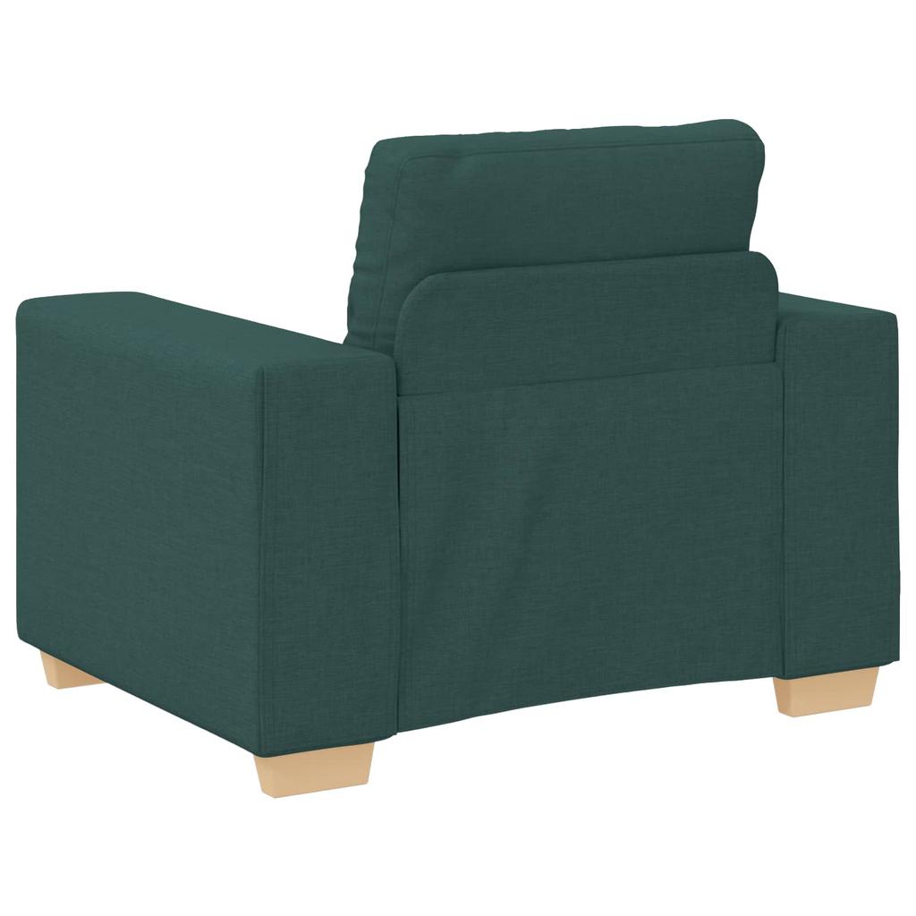 3 Piece Sofa Set Dark Green 221 x 80 x 80 cm Linen Blend Fabric