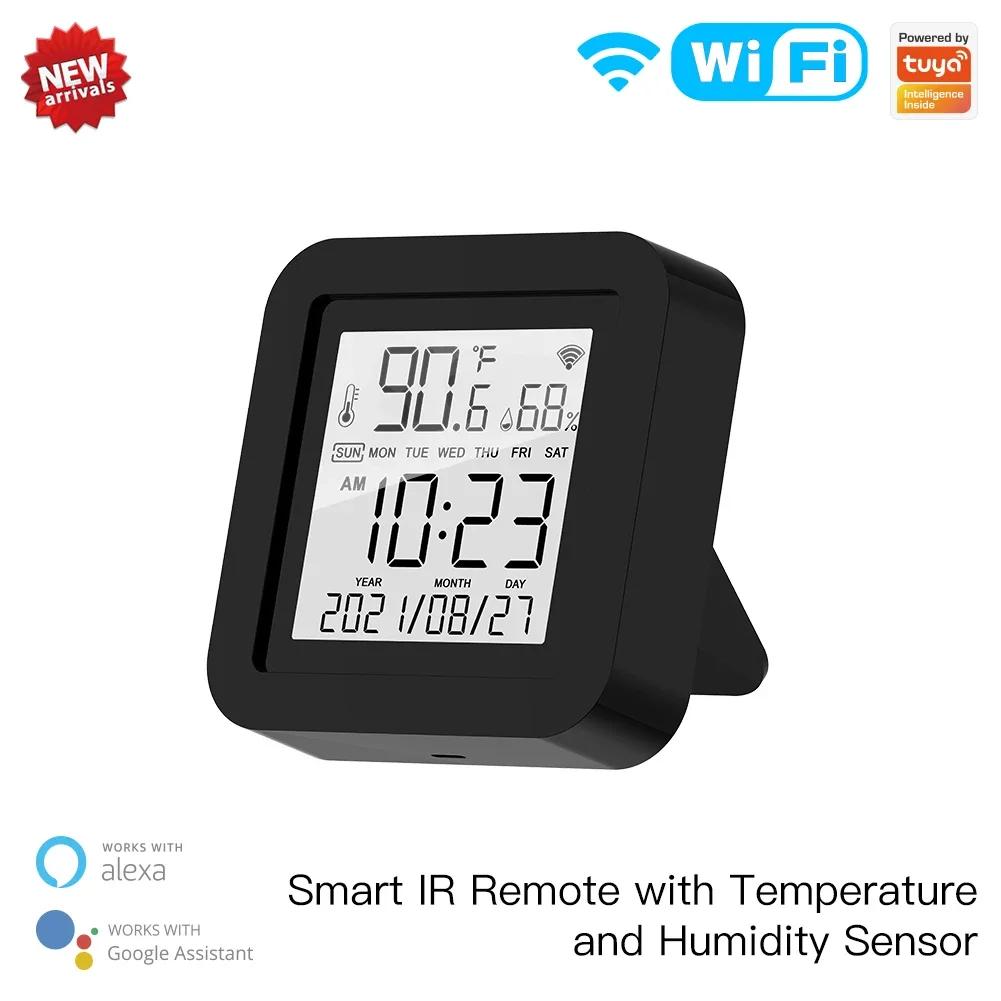 

MOES Tuya WiFi Smart IR Remote Control Temperature and Humidity Sensor for Air Conditioner TV AC Works with Alexa Google Home 1 PC