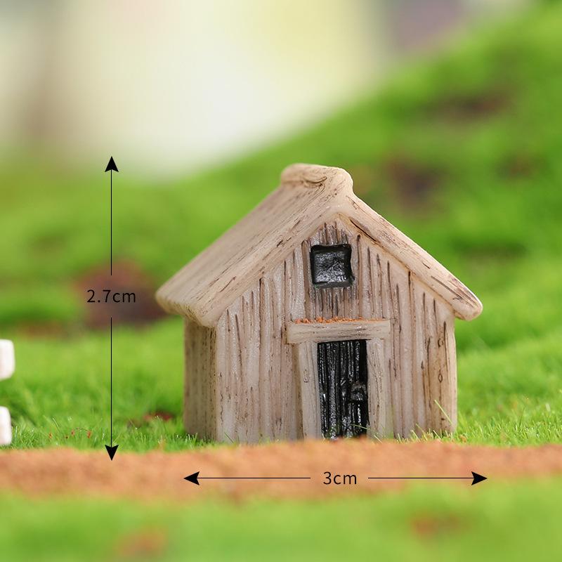 1 Bucată Casă de Lemn Cameră Clasic Lemn Casă Construcție Sat Izolare Meșteșuguri Figură Ornament Miniaturi DIY Decorațiune
