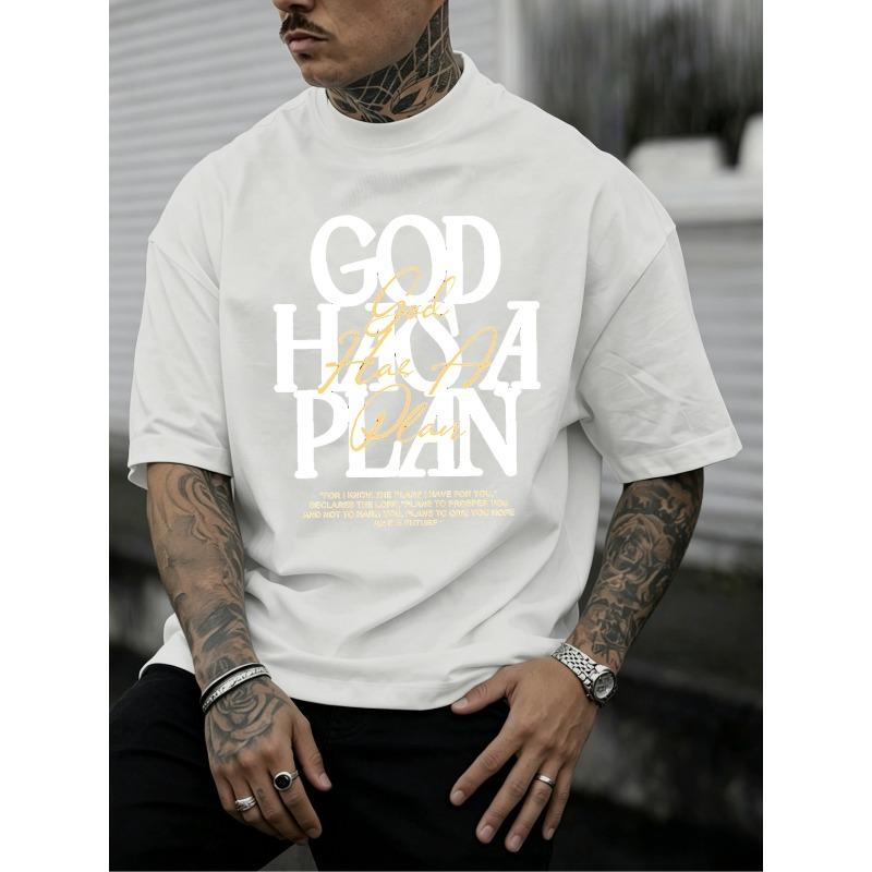 Men Loose Fit Casual Daily Short Sleeve T-Shirt for Adults  Crew Neck Geometric Pattern Regular Fit Breathable Summer Wear Everyday Comfortable Tee